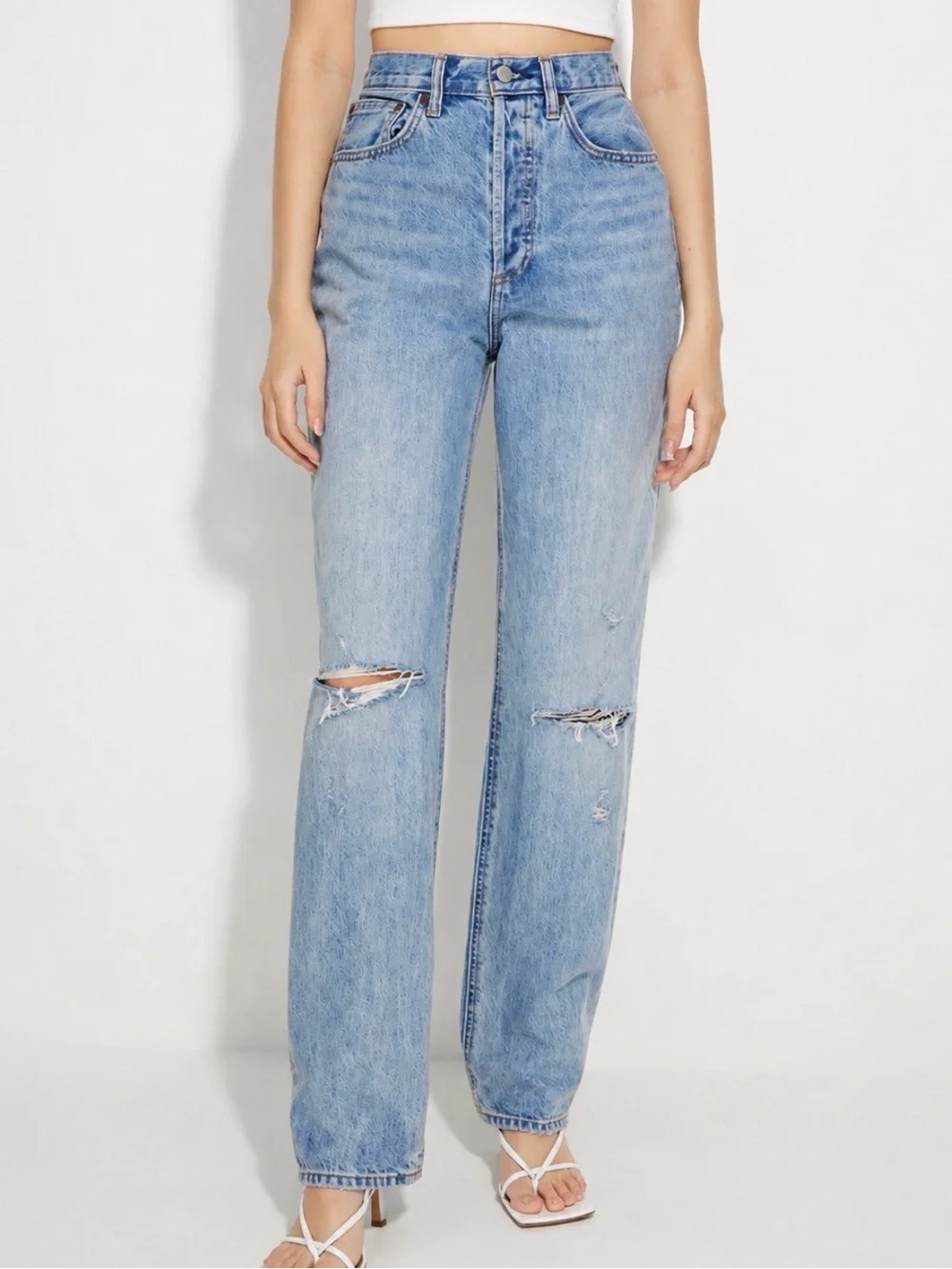 Aritzia DENIM FORUM The Joni High Rise Loose Jeans Size 32 - Picture 3 of 14